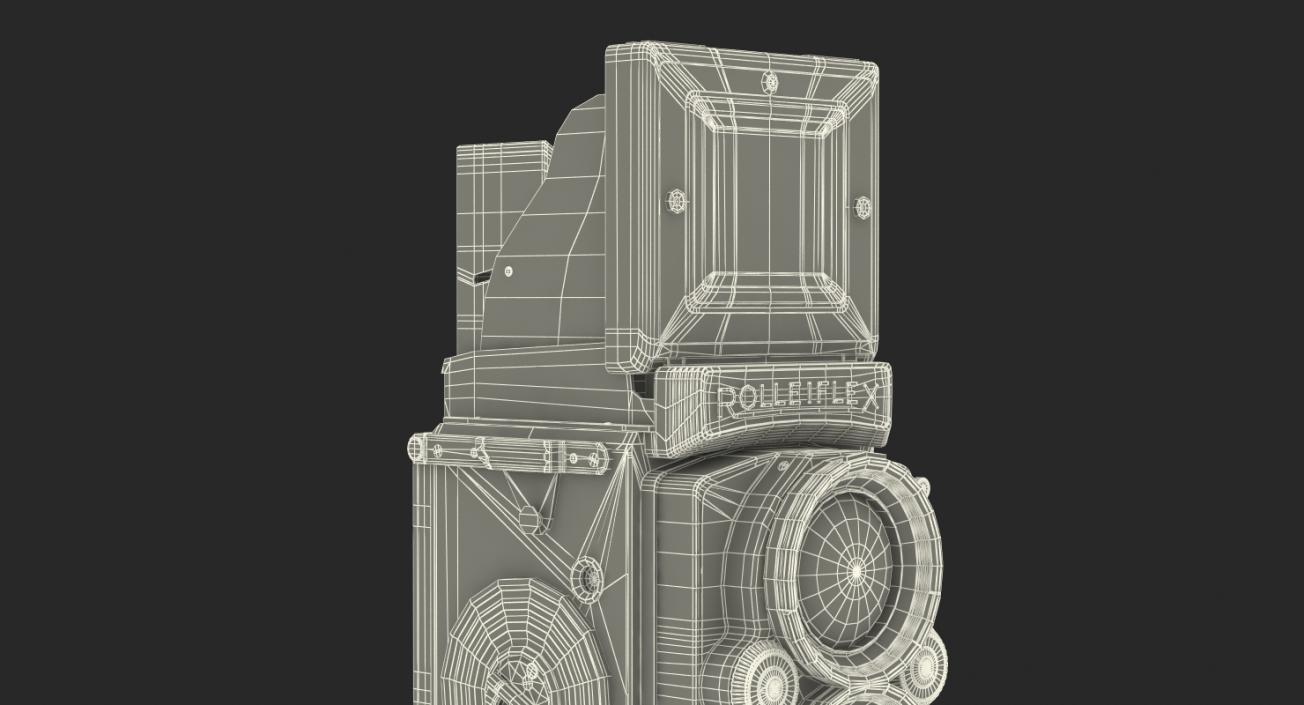 Vintage TLR Rolleiflex Film Camera 3D model