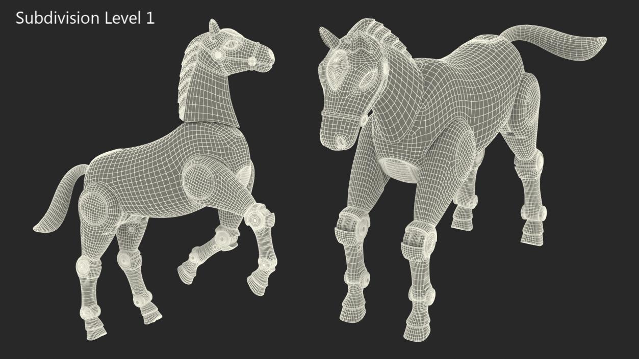 3D Robot Horse Rigged model