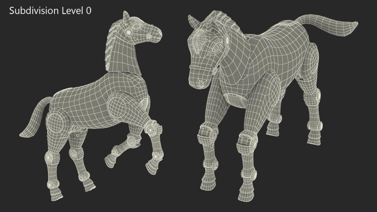 3D Robot Horse Rigged model