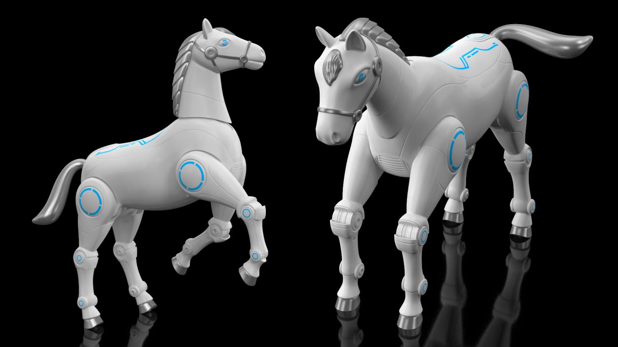 3D Robot Horse Rigged model