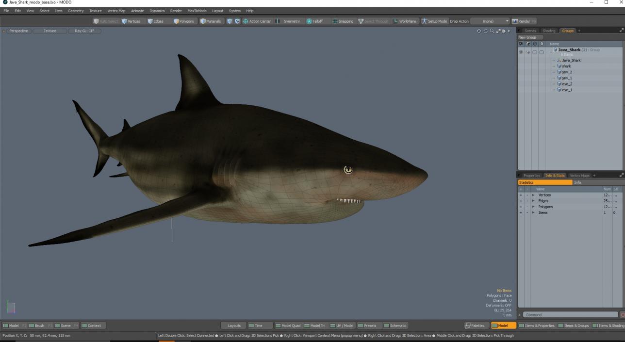 3D model Java Shark