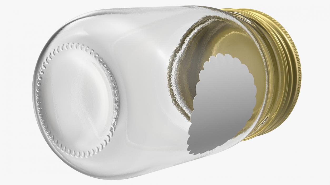 Empty Glass Jar with Cap 3D model