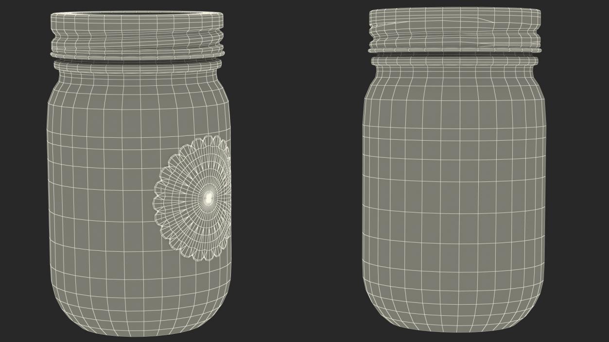 Empty Glass Jar with Cap 3D model