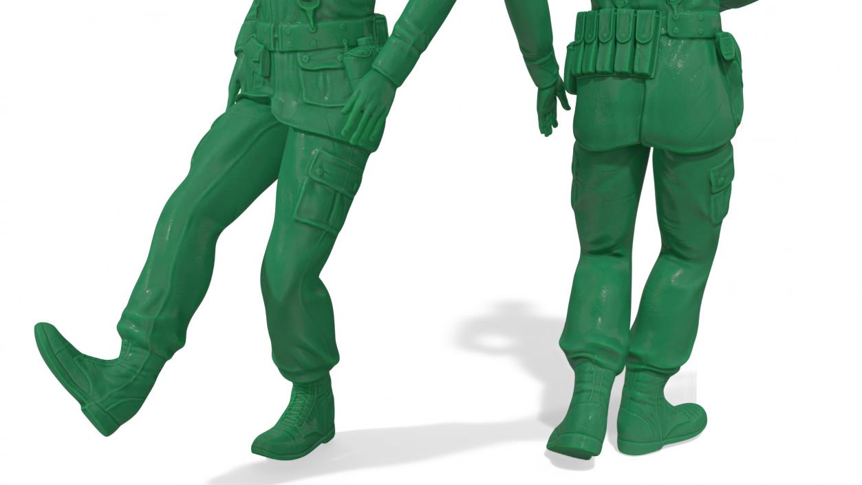 3D Green Toy Soldier Rigged for Cinema 4D model