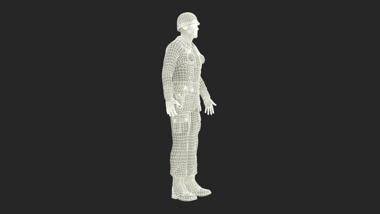 3D Green Toy Soldier Rigged for Cinema 4D model