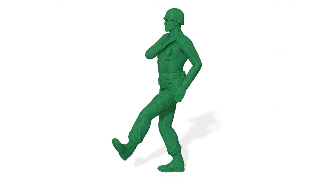 3D Green Toy Soldier Rigged for Cinema 4D model