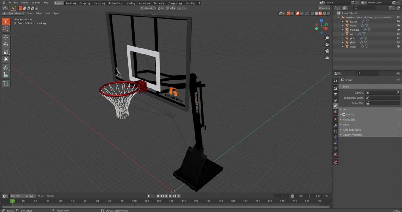 3D Portable Basketball Hoop System Goalrilla