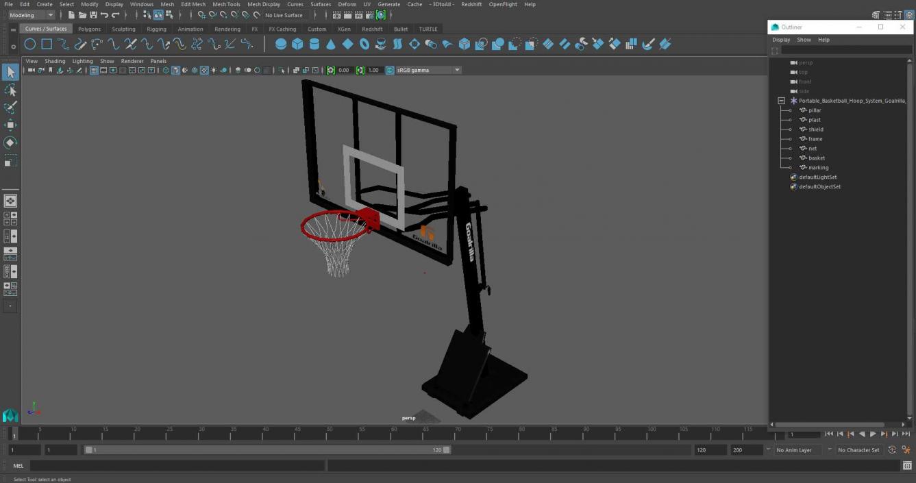 3D Portable Basketball Hoop System Goalrilla