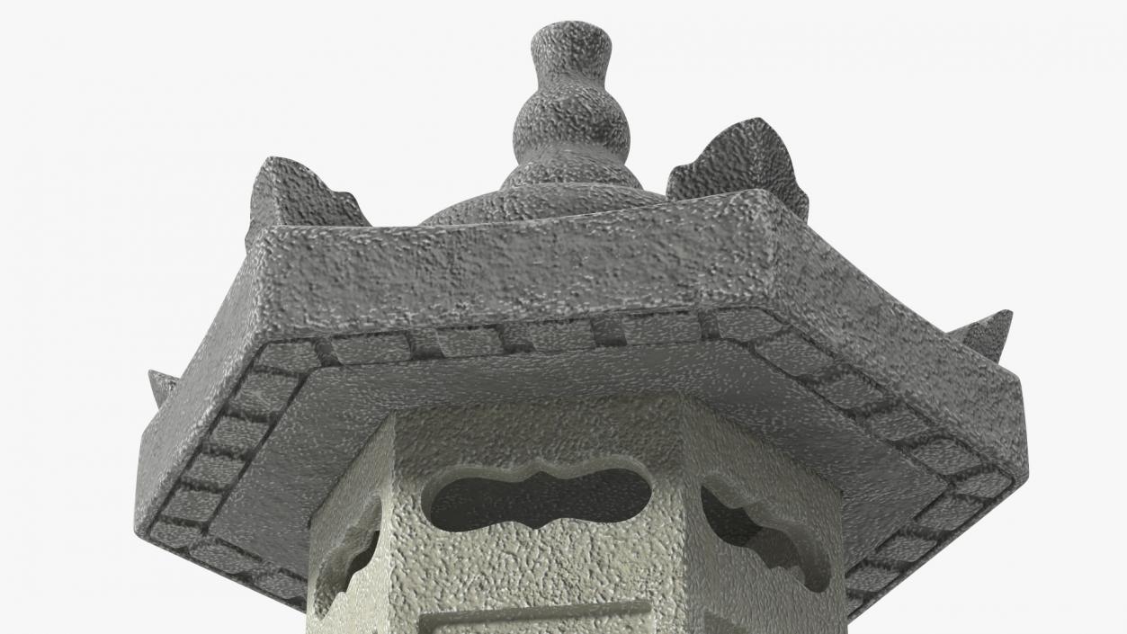 Asian Garden Statue Gray 3D model