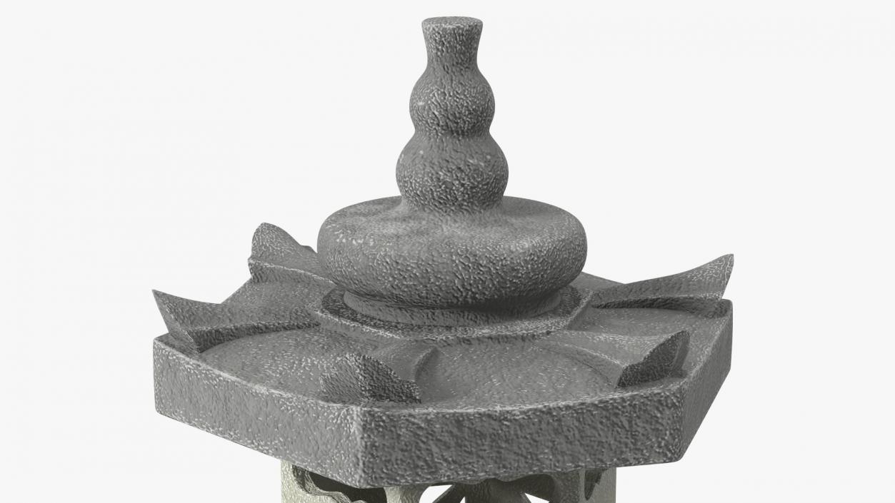 Asian Garden Statue Gray 3D model