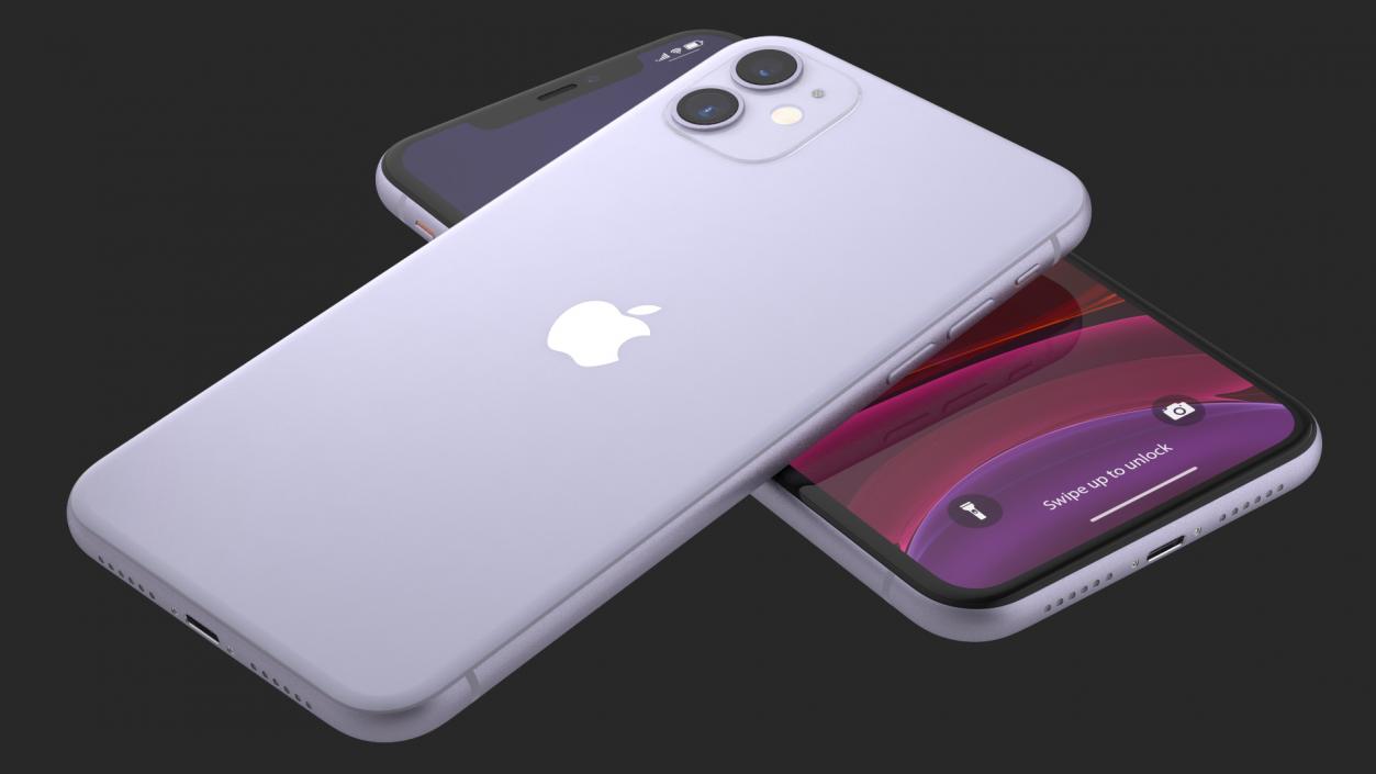 3D iPhone 11 Purple