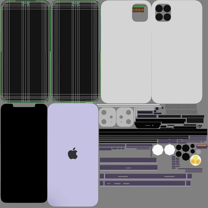 3D iPhone 11 Purple