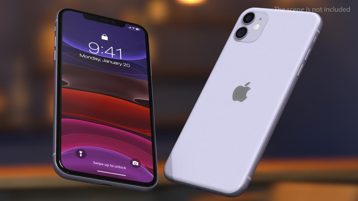 3D iPhone 11 Purple