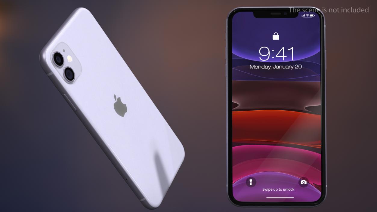 3D iPhone 11 Purple