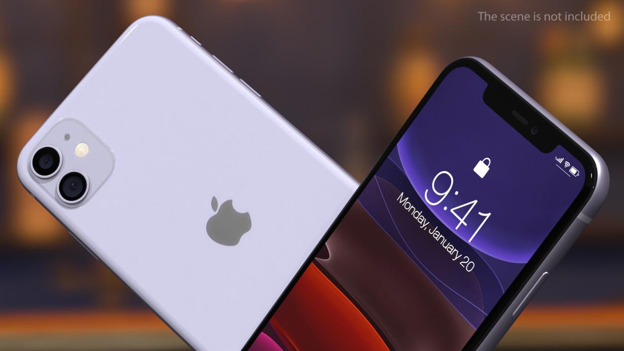 3D iPhone 11 Purple