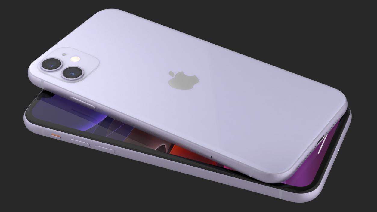 3D iPhone 11 Purple