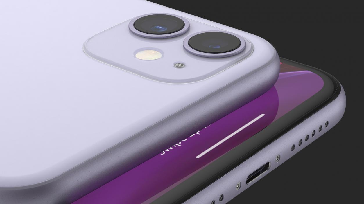 3D iPhone 11 Purple