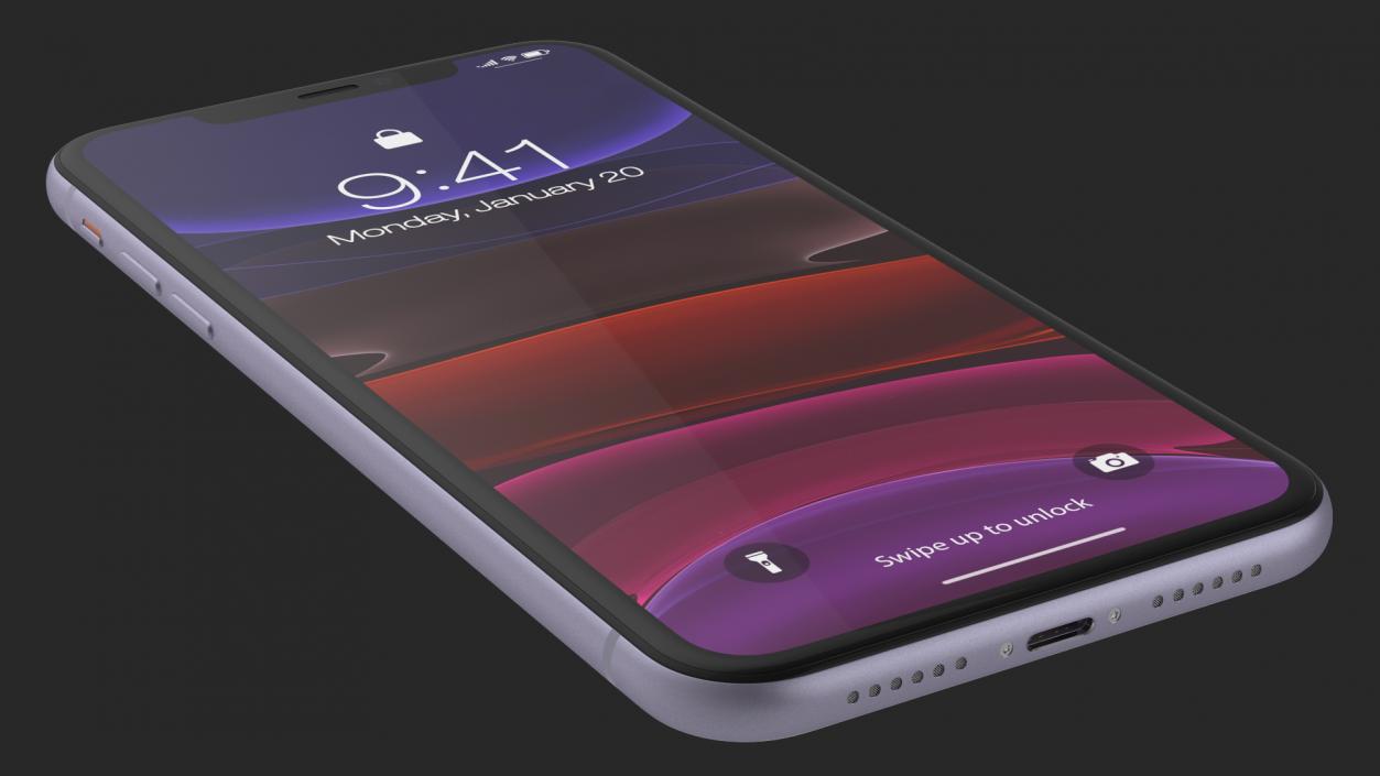 3D iPhone 11 Purple