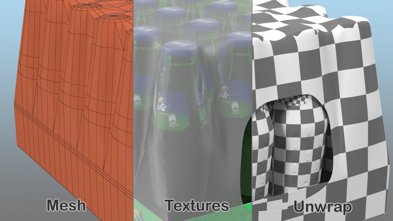 24 Sprite Bottle Package 3D model