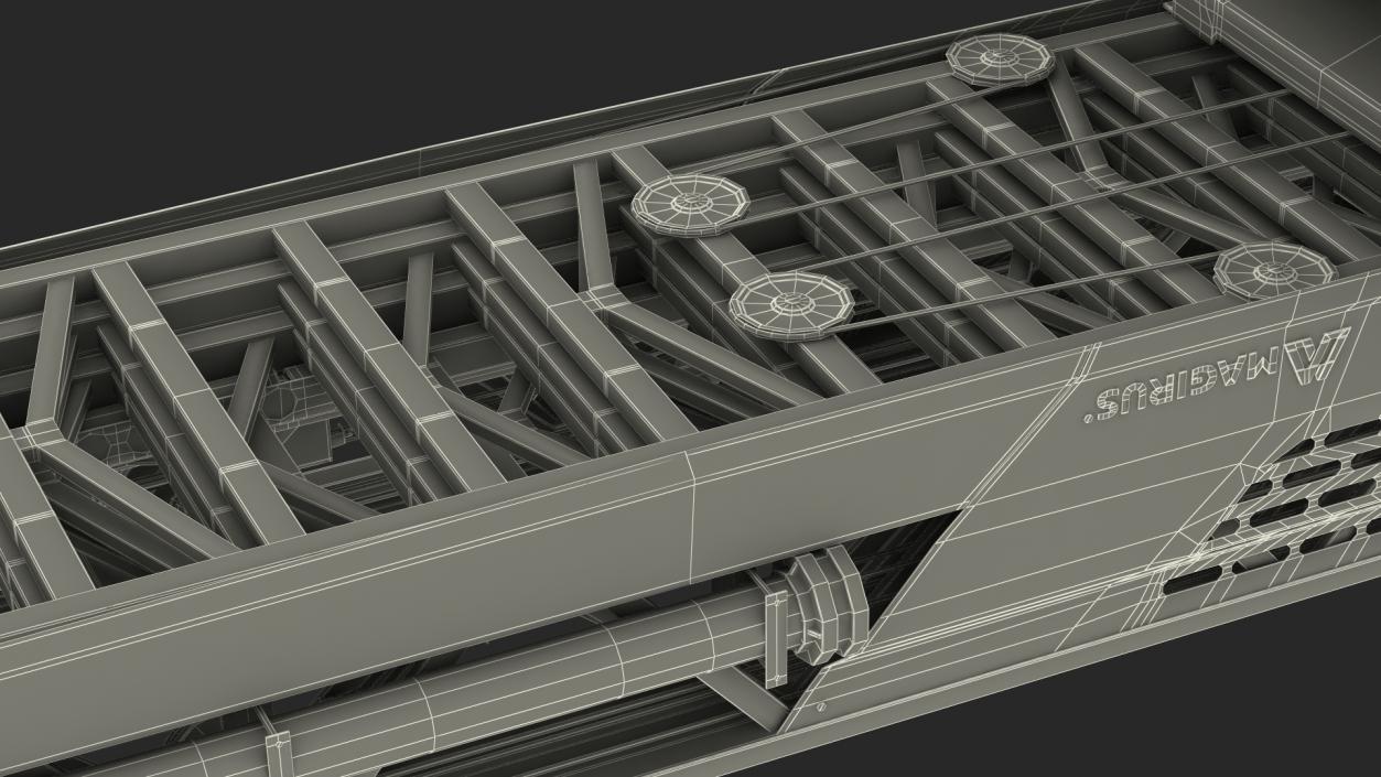 Magirus M32L AS Turntable Ladder Folded 3D model