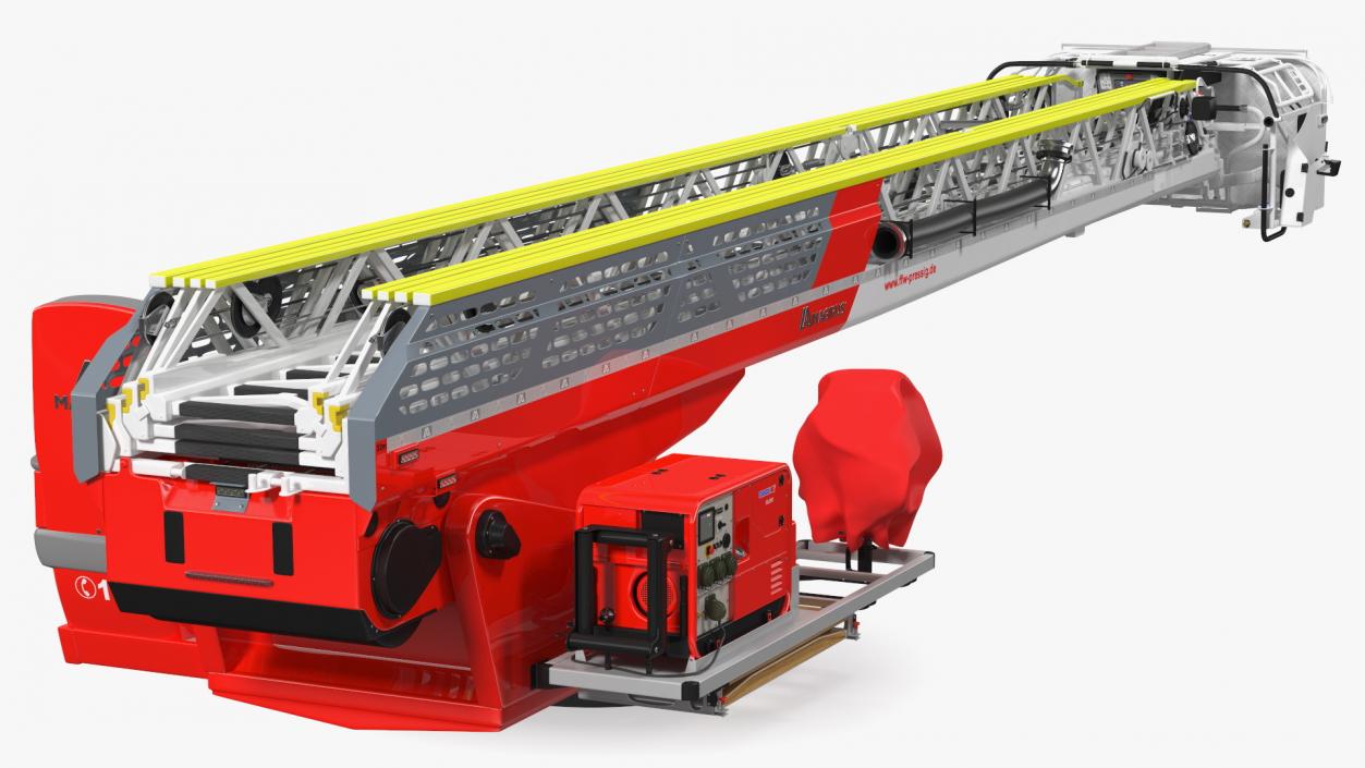 Magirus M32L AS Turntable Ladder Folded 3D model