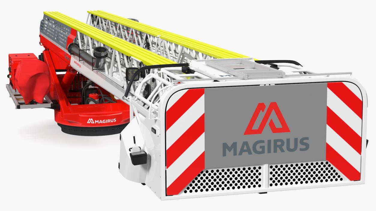 Magirus M32L AS Turntable Ladder Folded 3D model