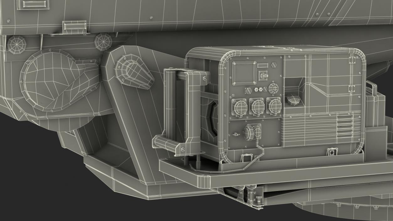 Magirus M32L AS Turntable Ladder Folded 3D model