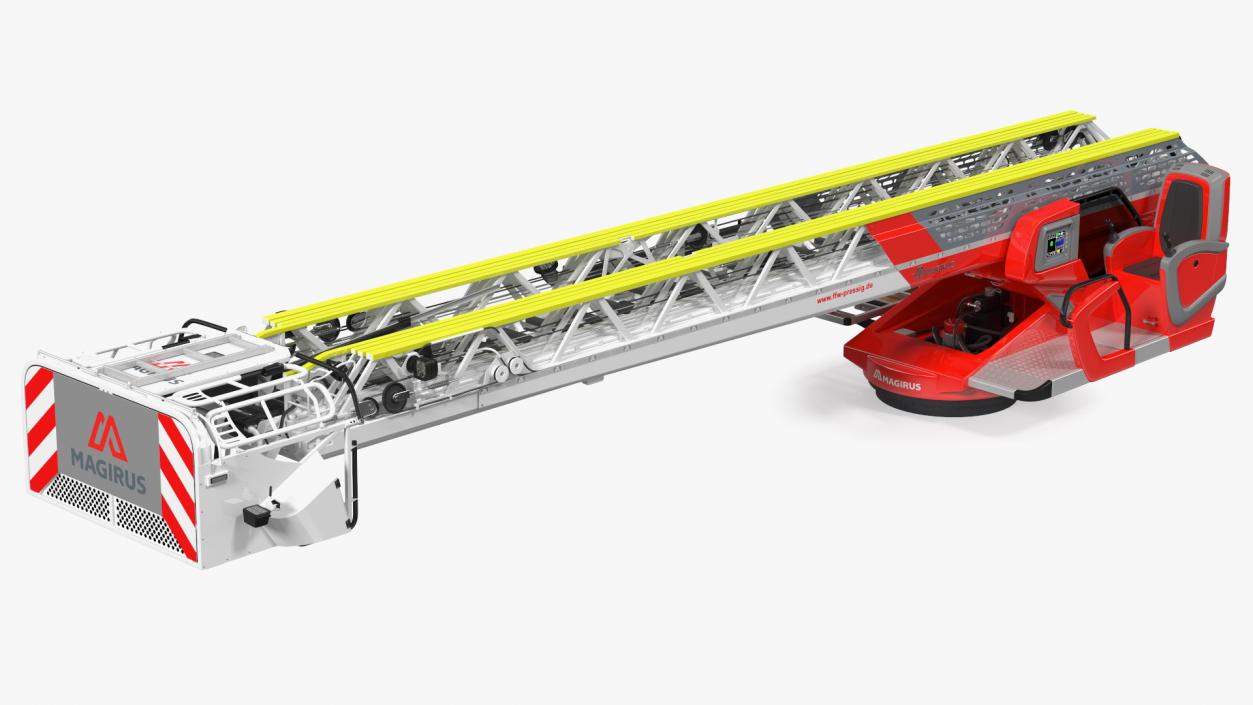 Magirus M32L AS Turntable Ladder Folded 3D model