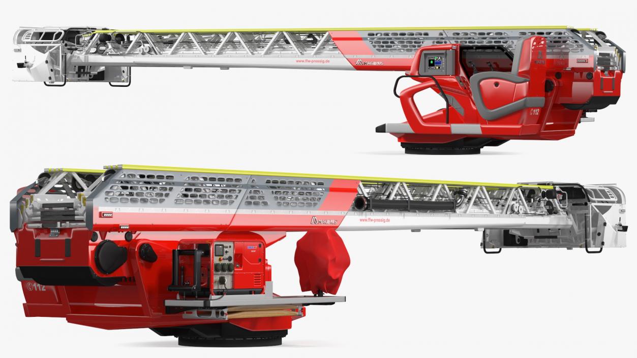 Magirus M32L AS Turntable Ladder Folded 3D model