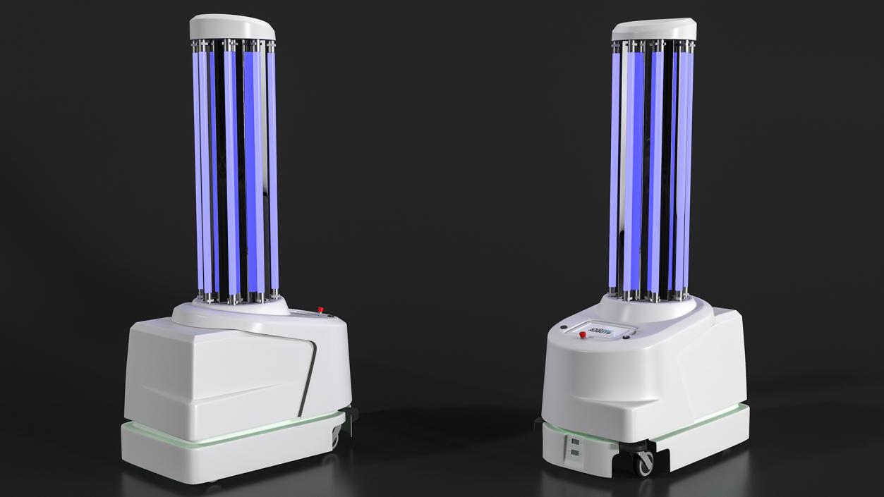 UV Disinfection Robot On 3D model