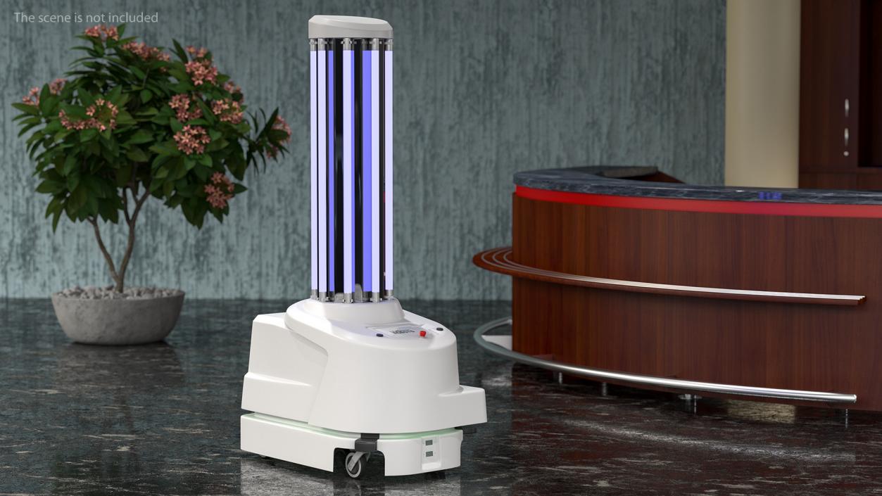 UV Disinfection Robot On 3D model