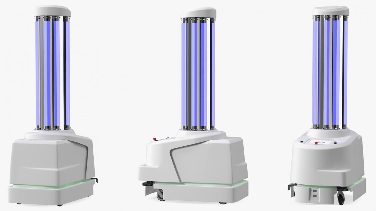 UV Disinfection Robot On 3D model