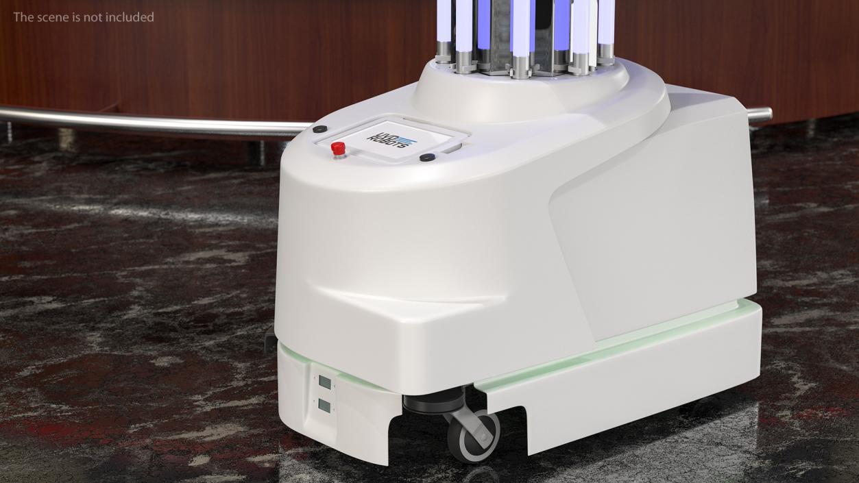 UV Disinfection Robot On 3D model