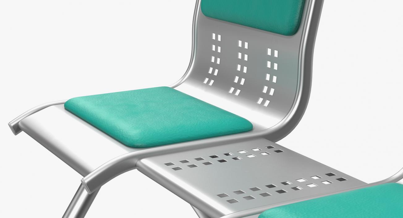 Metal Seats with Shelf 3D