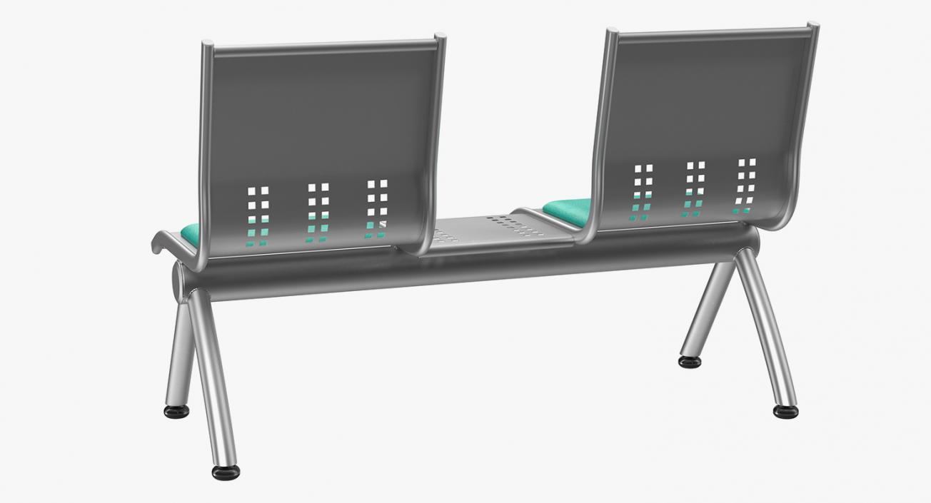 Metal Seats with Shelf 3D