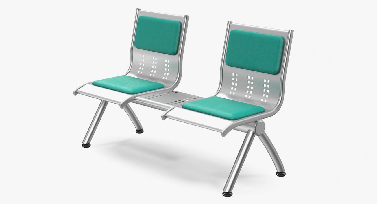 Metal Seats with Shelf 3D