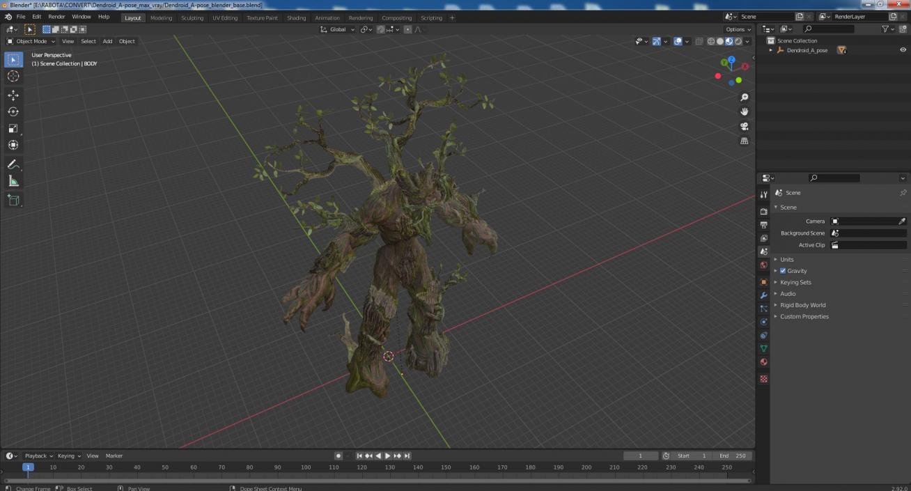 3D model Dendroid A-pose