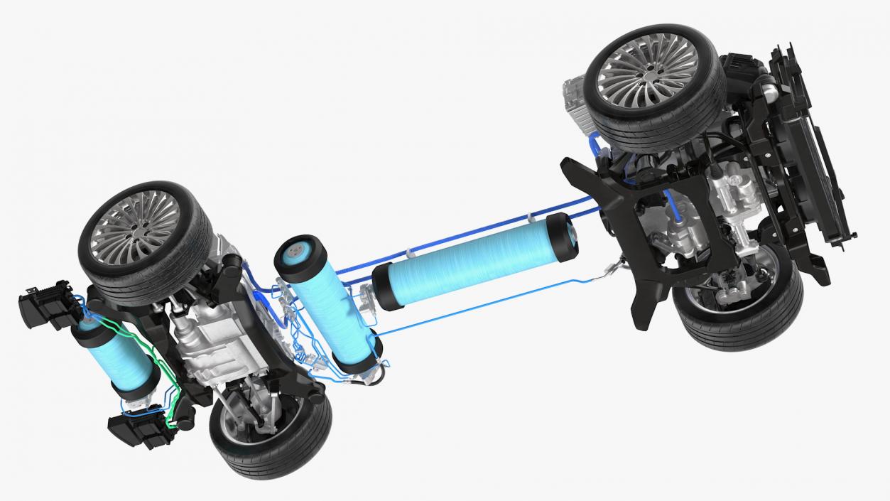 3D model Hydrogen Fuel Cell System