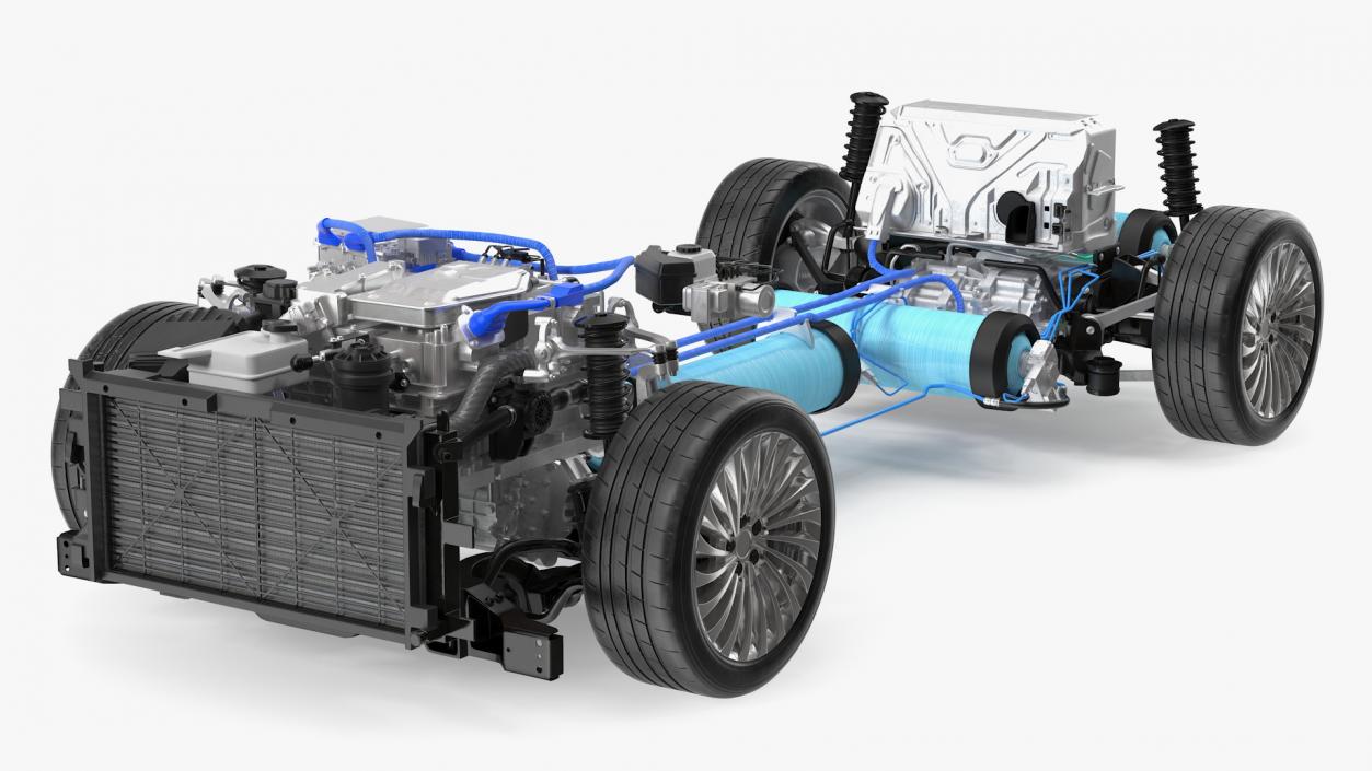 3D model Hydrogen Fuel Cell System