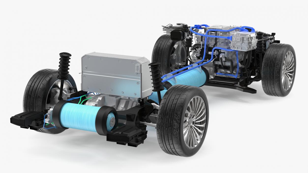 3D model Hydrogen Fuel Cell System