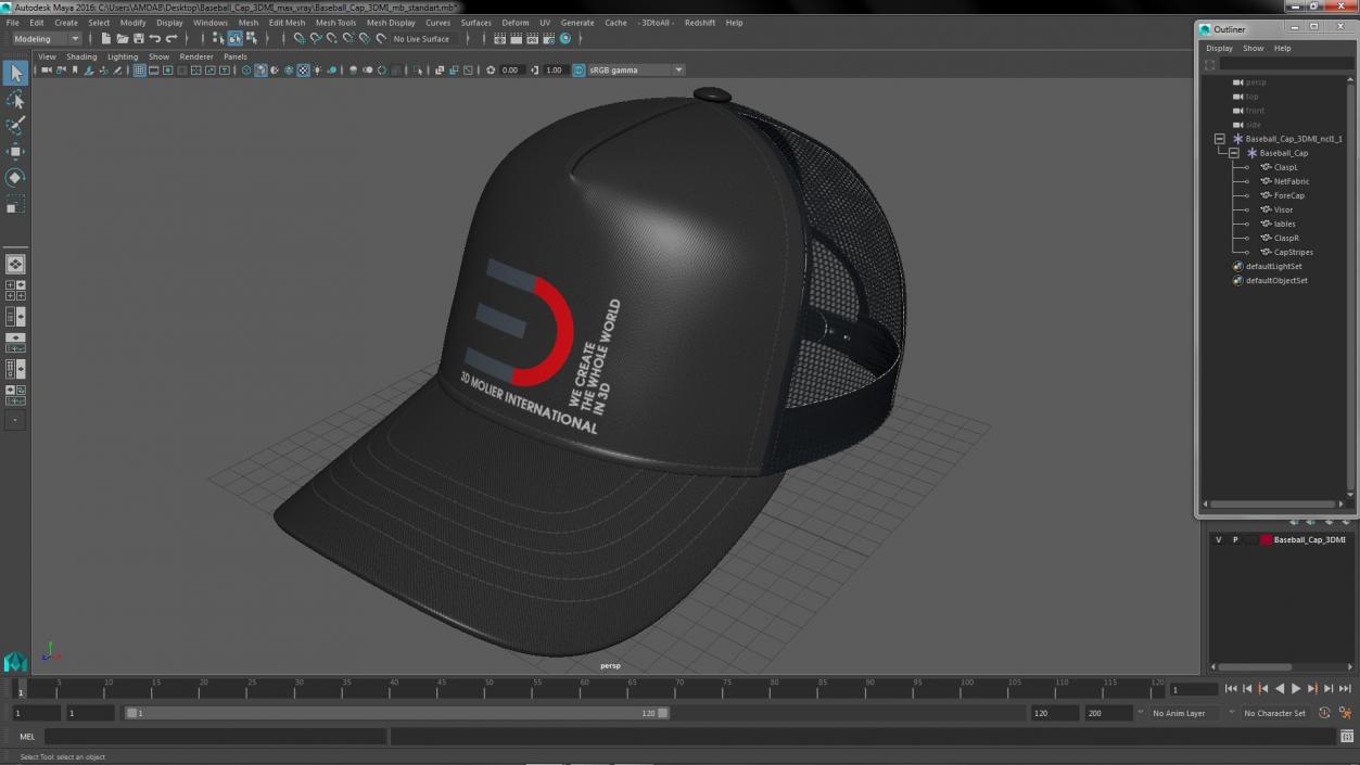 Baseball Cap 3DMI 3D