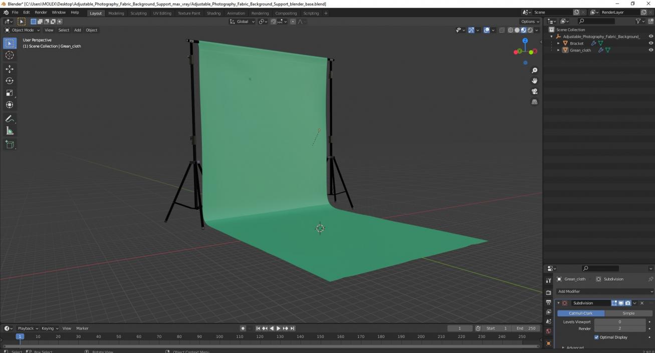 Adjustable Photography Background Support System Stand 3D model