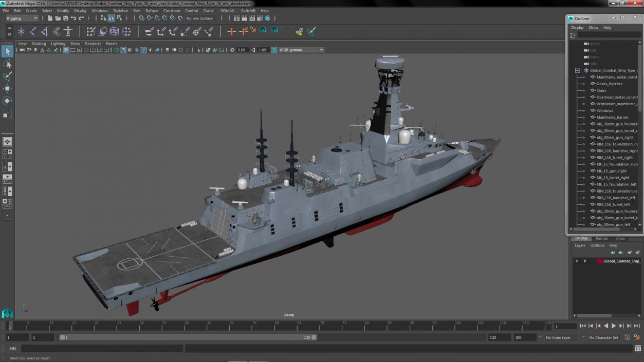 3D Global Combat Ship Type 26