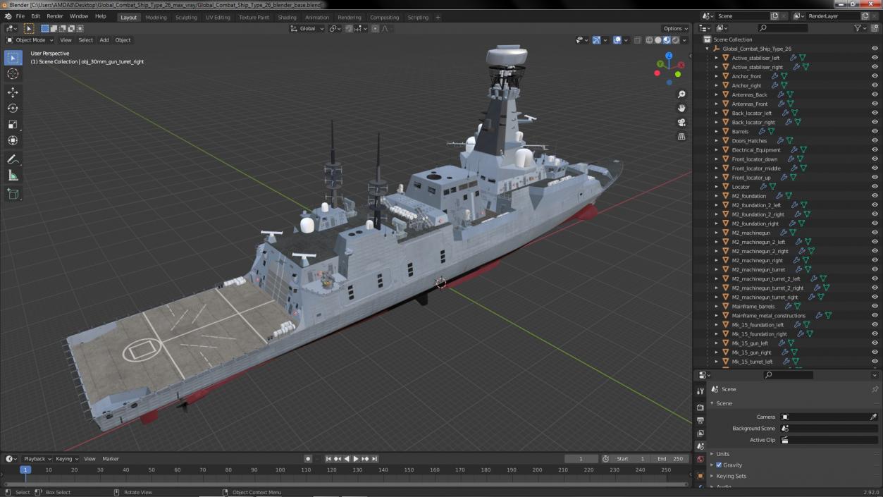 3D Global Combat Ship Type 26