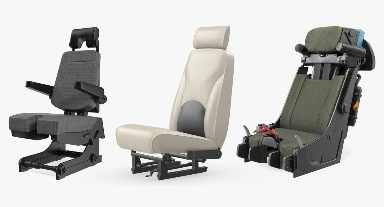 Pilot Seats Collection 3D