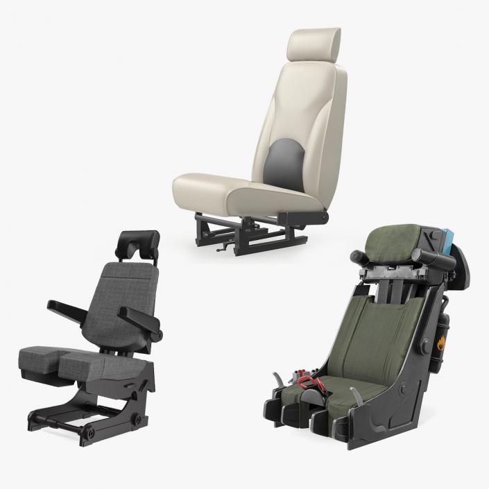 Pilot Seats Collection 3D