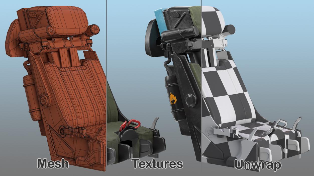 Pilot Seats Collection 3D