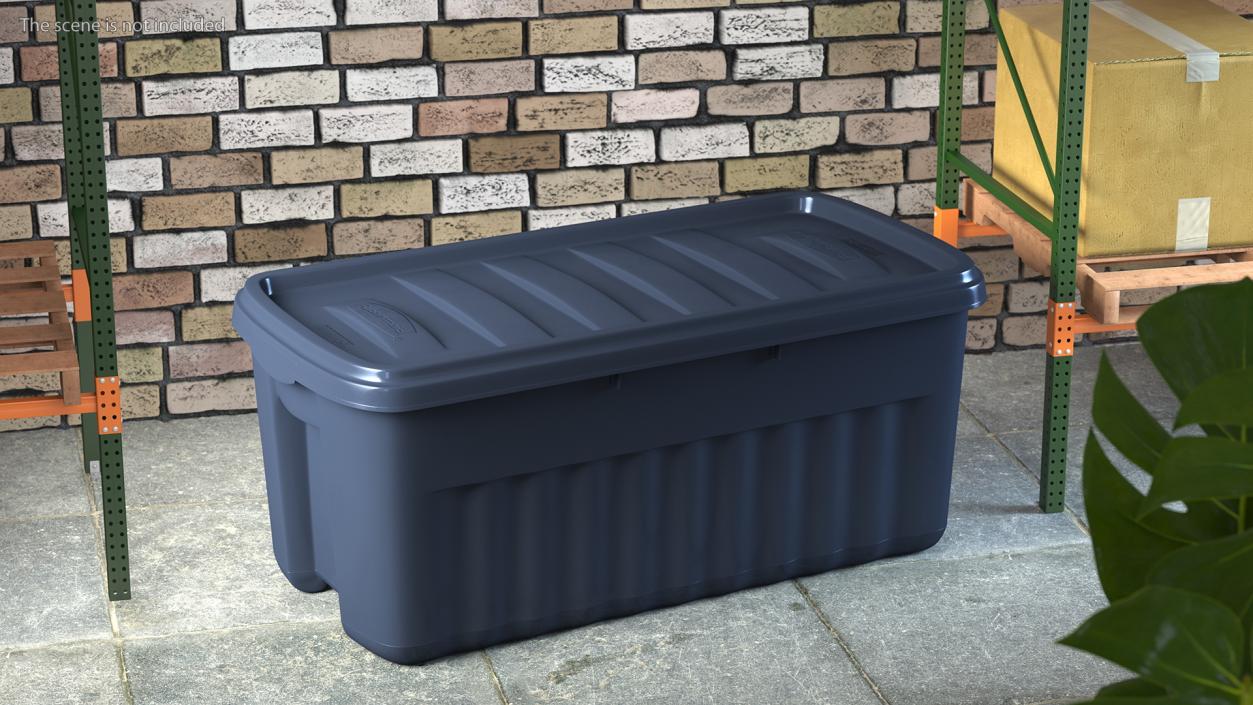 Rubbermaid Roughneck Stackable Storage Bin 50 Gallon 3D