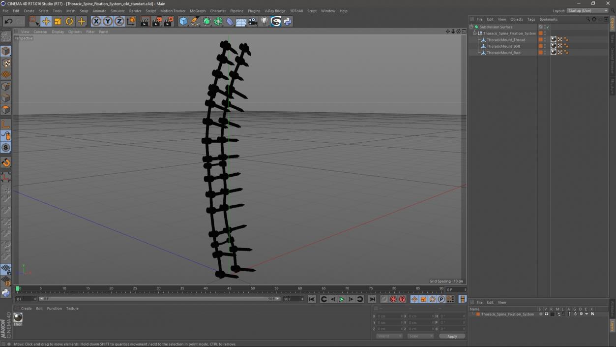 Thoracic Spine Fixation System 2 3D