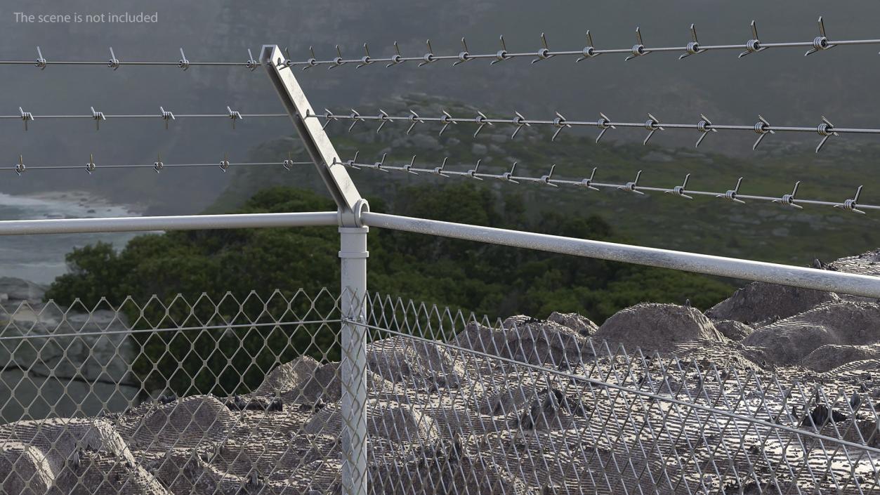 3D Barbed Wire Mesh Fence Sections